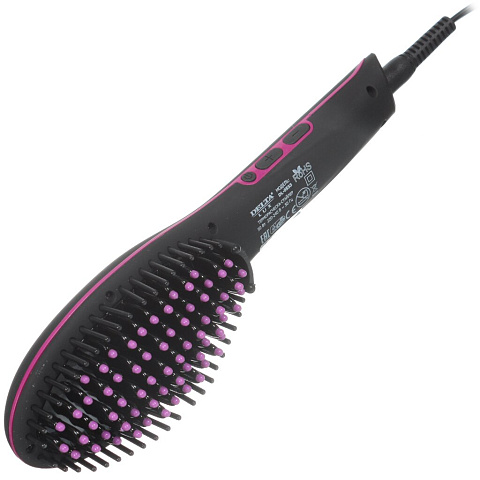 Расческа-выпрямитель Delta Lux, DL-0533, для укладки волос, 50 Вт, регулировка температуры, LED-дисплей, 230 °, фиолетовая, 0R-00001789