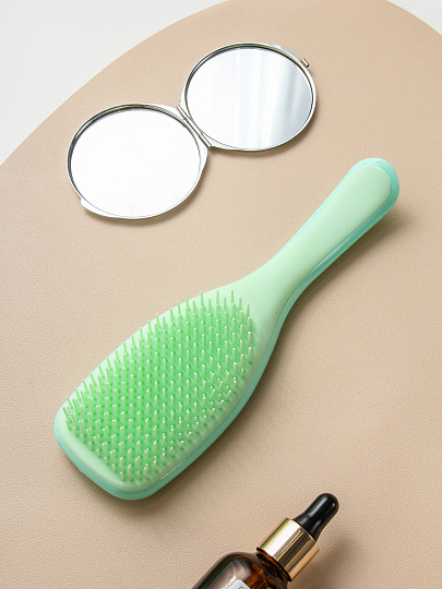 Расческа массажная, 22х6.5 см, пластик, пластиковая ручка, антистатическая, светло-зеленая, A100083