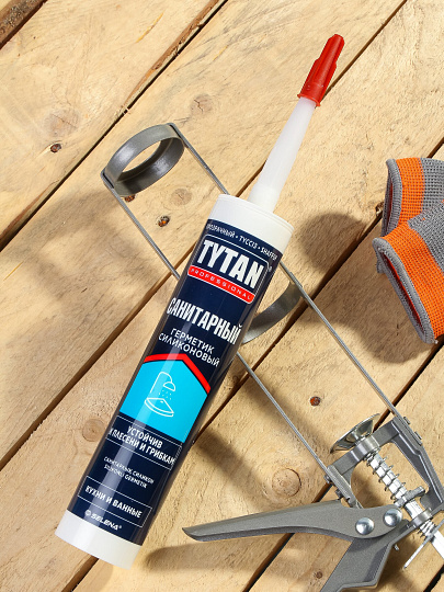 Герметик силиконовый, санитарный, Tytan, 17469, 280 мл, бесцветный