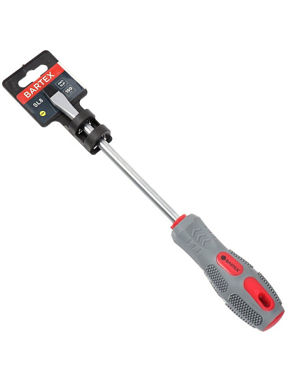 Отвертка плоская, Bartex, SL8, 8х150 мм, антискользящая двухкомпонентная, CrV сталь, K0029N