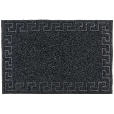 Коврик придверный, 50х80 см, прямоугольный, резина, черный, Spongy Меандр, Sunstep, 38-313