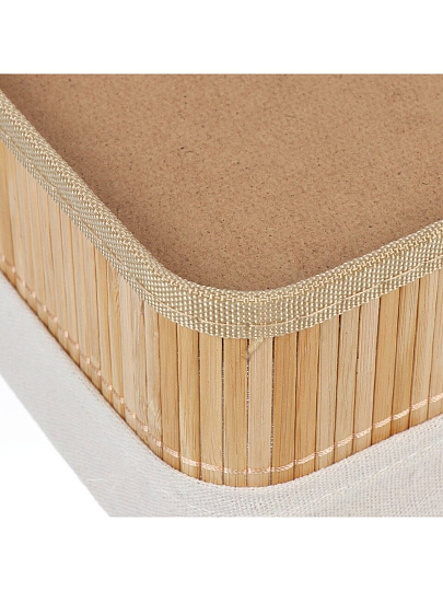 Корзина 25х17х12 см, прямоугольная, плетеная, бежевая, Y4-7917