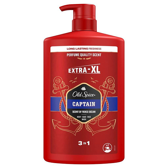 Гель для душа и шампунь Old Spice, 2 в 1 Captain, для мужчин, 1 л
