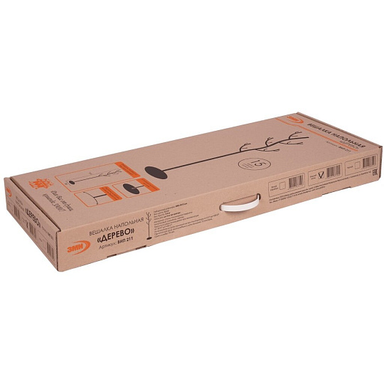 Вешалка-стойка 37.5х181 см, ЗМИ, сталь, 45 кг, Дерево, ВНП 211 БС, серебро