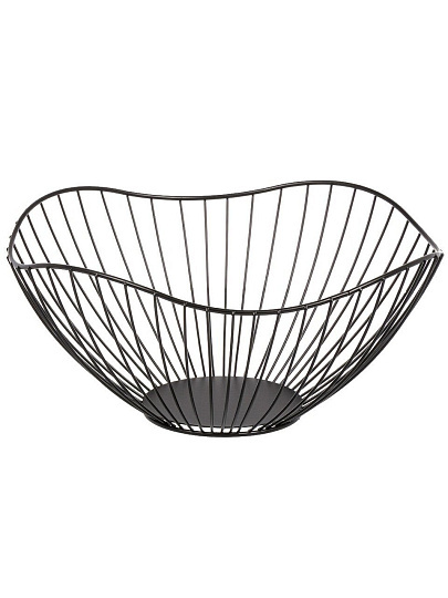 Ваза для фруктов, металл, 27.5х13 см, Y4-7658, черная