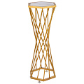 Подставка для цветов Flower Stand, напольная, металл, 30х35х90 см, белый/золото, Y4-7080