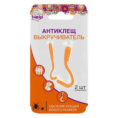 Инсектицид от клещей, Help, Выкручиватель, 2 шт