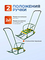 Санки Тимка 5 Комфорт, Т5К/З2, переставная ручка, спинка, удлиненный ремень безопасности, плоские полозья 3 см, зеленые, Nika - фото 3