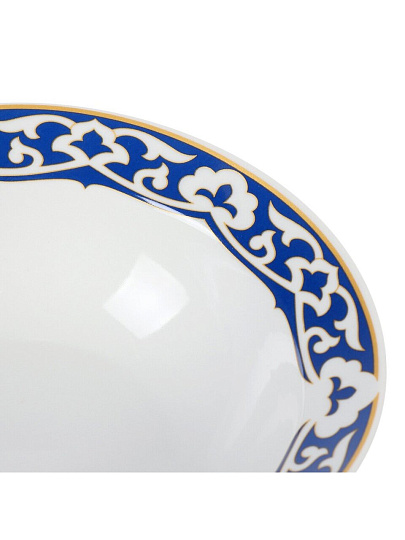 Миска фарфор, круглая, 5.5 см, 0.5 л, Синяя Пахта, Дулевский фарфор, 103412