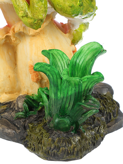 Фигурка садовая декоративная Лягушка с грибочком, 25х20х28 см, полистоун, Y4-11214