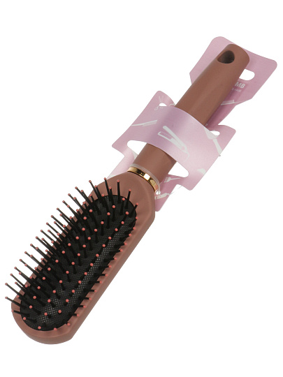 Расческа массажная круглая, 23х5 см, беж-чер, A100077