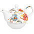 Набор керамической посуды 3 предмета, чайник,чашка, блюдце, Millimi, Ботаника Эгоист, 802-408 - фото 3