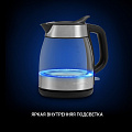 Чайник электрический Polaris, PWK 1211CGL Water Way Prо, 1.2 л, 2200 Вт, скрытый нагревательный элемент, стекло - фото 10