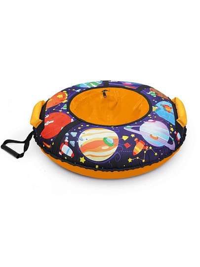 Санки-ватрушка Nika, С планетами, 85 см, 90 кг, с буксировочным тросом, с ручками, 2 ручки, ТБ3К-85/ПЛ2