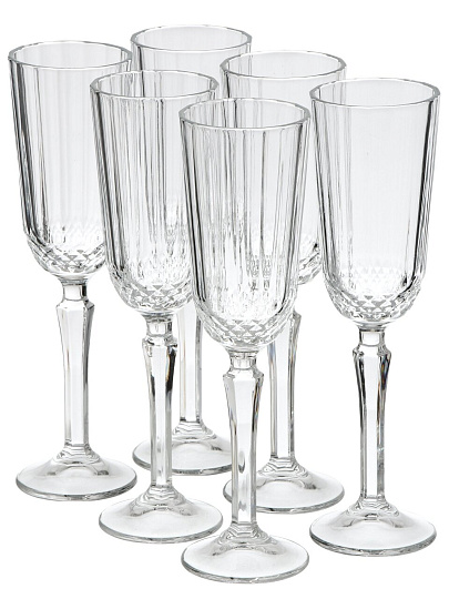 Бокал для шампанского, 125 мл, стекло, 6 шт, Pasabahce, DIONY, Турция, 440210