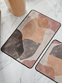 Набор ковриков для ванной, 3 шт, 0.5х0.8, 0.5х0.4, 0.45х0.39 м, диатомит, быстросохнущий, бежево-коричневый, Silvano, Вельвет - фото 2