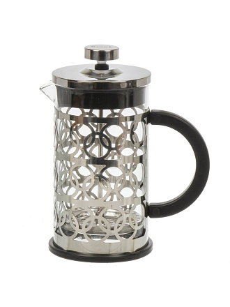 Френч-пресс 0.6 л, стекло, нержавеющая сталь, RasheL, бакелитовая ручка, М-5460