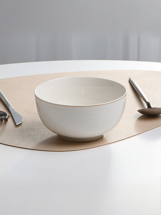 Салатник фарфор, круглый, 14х6 см, 0.65 л, White Lace, Fioretta, TDB673