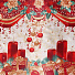 Скатерть 148х185 см, 100% полиэстер, Новогодние пряники на красном, Y9-117 - фото 3