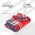 Плед 1.5-спальный, 130х170 см, флис, 100% полиэстер, Silvano, Клетка, красная клетка