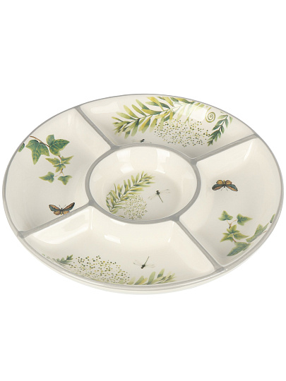 Менажница керамика, 26 см, 5 секций, Prima Collection, Дикий папоротник, PC75WF5