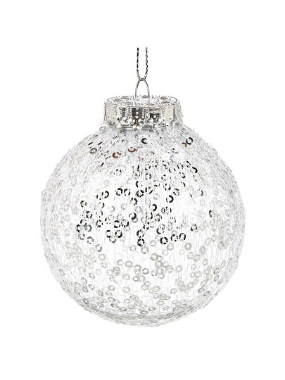 Набор шаров 3 шт, 8 см, полимер, с пайетками, Y4-9393