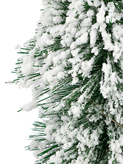 Елка новогодняя настольная, 25 см, ель, хвоя леска, заснеженная, с подсветкой на батарейках, Y4-9484