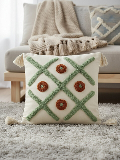 Наволочка декоративная Бохо, канвас, 45 х 45 см, A130218