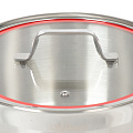 Кастрюля нержавеющая сталь, 5.7 л, крышка стекло, Attribute, Red Line, ASS228, индукция - фото 2