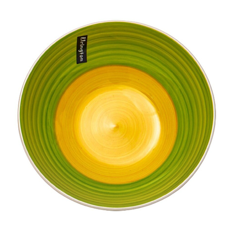 Тарелка суповая, керамика, 18 см, круглая, Аэрография Зеленый луг, Elrington, 139-23066