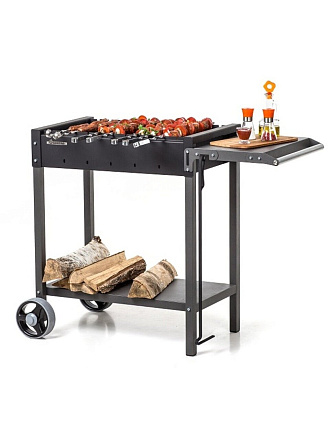 Мангал 1035х600х480х795 мм, 2 мм, разборный, гриль, складные полки, Gratar, МАН 202