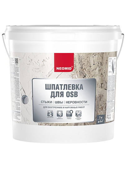 Шпатлевка Neomid, для плит OSB, готовая, для внутренних и наружных работ, 7 кг