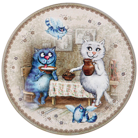 Подставка под горячее коллекция "blue cats" диаметр=10,3 см., 229-637