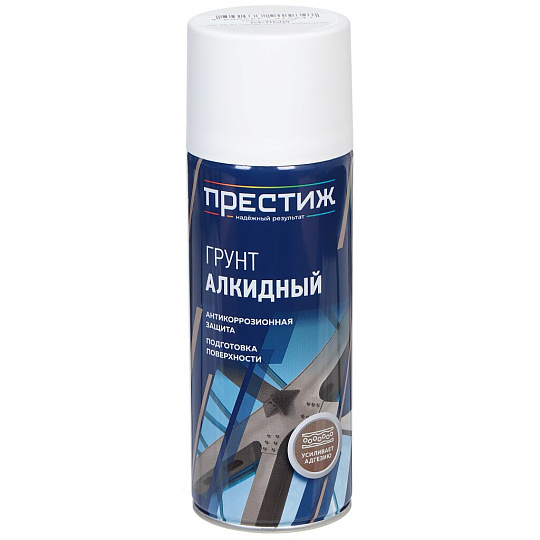 Грунт аэрозольный, алкидный, Престиж, белый, 0.425 л