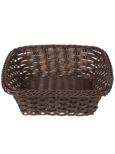 Корзина декоративная 23х23х8 см, квадратная, плетеная, Y4-8902