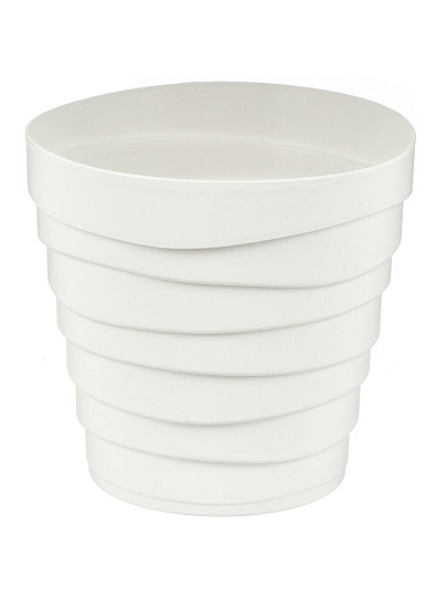 Кашпо пластик, 2.25 л, универсальное, белое, La Decoro, Бархан, КШ-4338
