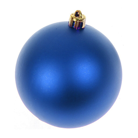Елочный шар Snowmen, 6 шт, синий, 6 см, матовый, ЕК0046