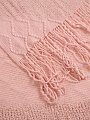 Плед 1.5-спальный, 130х170 см, 100% полиэстер, Silvano, Теплые объятия ромбы, пудрово-розовый, вязаный, TB22-50 - фото 3