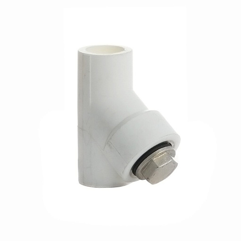 Фильтр полипропилен, d20 мм, 45 °, внутренняя/внутренняя, белый, Kalde