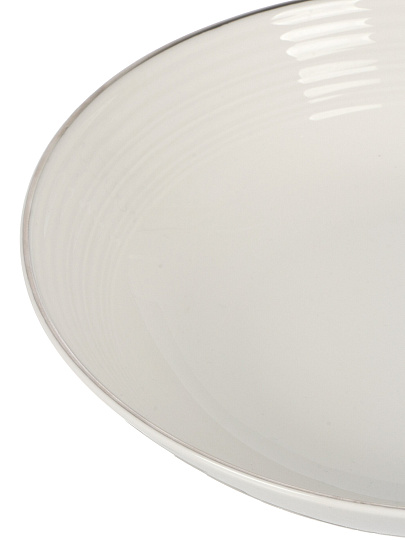 Тарелка суповая, фарфор, 22 см, круглая, Fiesta, Fioretta, TDP722, белая