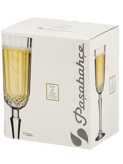 Бокал для шампанского, 125 мл, стекло, 6 шт, Pasabahce, DIONY, Турция, 440210