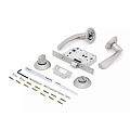 Комплект для двери Фабрика Замков, FZ SET 03L 170 BK SN/CP 5/10, 115084, ручка в комплекте, врезные, матовое серебро - фото 2