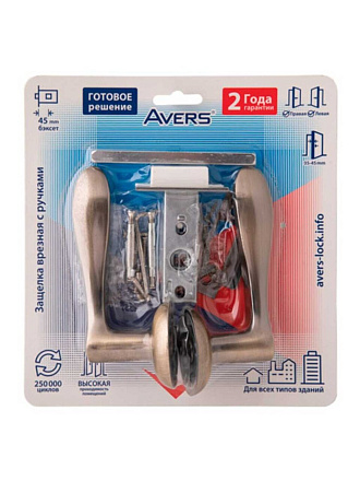 Комплект для двери Avers, 14064-A-AB / 5400-P-AB, 29842, скин упаковка, бронза