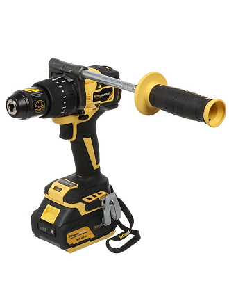 Дрель-шуруповерт аккумуляторный, ударный, Hanskonner, HCD18165BLI, бесщеточный, 18 В, кейс