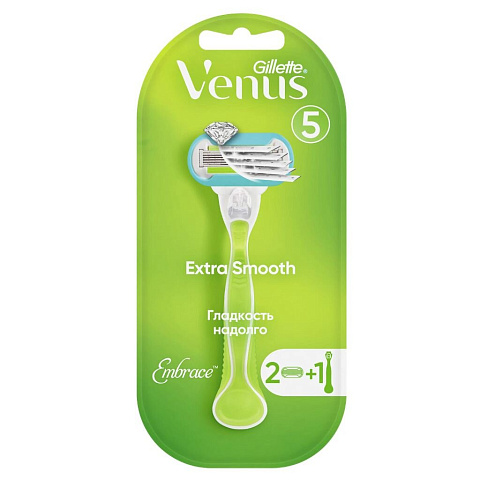 Станок для бритья Gillette, Venus Embrace, для женщин, 2 сменные кассеты