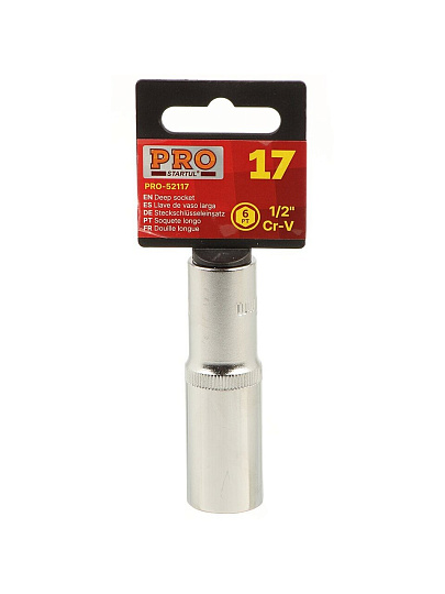 Головка торцевая 6-гранная, 1/2&quot;, 17 мм, глубокая, Startul, PRO-52117