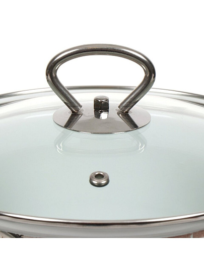 Набор посуды эмалированная сталь, 6 предметов, кастрюли 2.4,3.4,5 л, индукция, Керченский металлургический завод, Лофт-5-1-Элит, белый