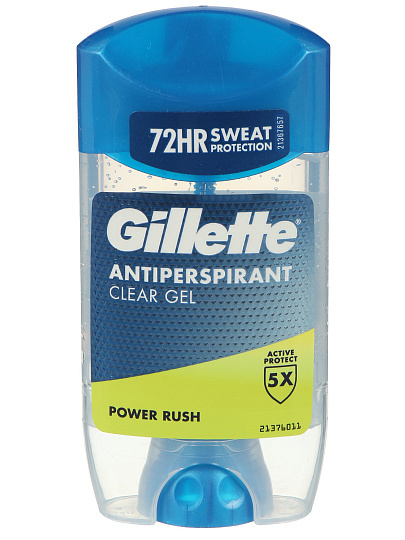 Дезодорант Gillette, Power Rush, для мужчин, гель, 70 мл