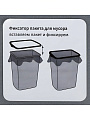 Контейнер для мусора пластик, 9 л, прямоугольный, с фиксатором, серый металлик, черный, Violet, Tandem, 841158 - фото 5