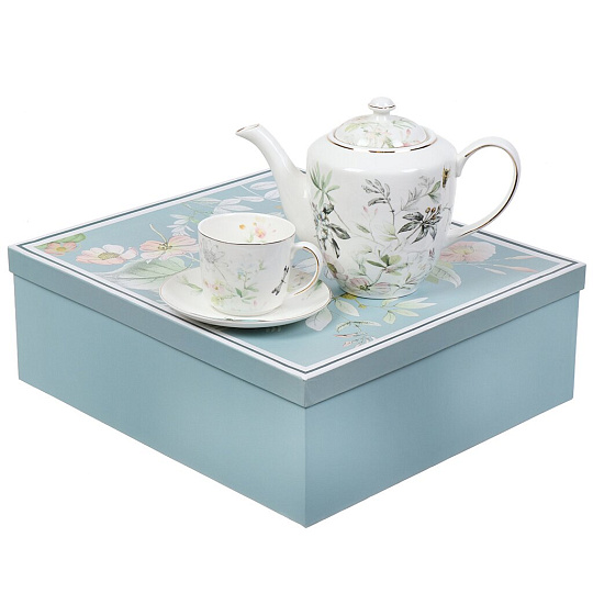 Набор чайный фарфор, 13 предметов, на 6 персон, 240 мл, Balsford, Кларисса, 178-43005, подарочная упаковка